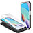 Funda Bumper Silicona y Plastico Mate Carcasa con Magnetico Anillo de dedo Soporte MQ6 para Xiaomi Redmi 10 (2022) Blanco