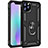 Funda Bumper Silicona y Plastico Mate Carcasa con Magnetico Anillo de dedo Soporte para Apple iPhone 11 Pro Max Negro