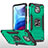 Funda Bumper Silicona y Plastico Mate Carcasa con Magnetico Anillo de dedo Soporte para Motorola Moto G Power (2021) Verde