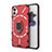 Funda Bumper Silicona y Plastico Mate Carcasa con Magnetico Anillo de dedo Soporte para Nothing Phone 1 Rojo