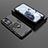 Funda Bumper Silicona y Plastico Mate Carcasa con Magnetico Anillo de dedo Soporte para Xiaomi Mi 12T 5G Negro