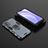 Funda Bumper Silicona y Plastico Mate Carcasa con Magnetico Anillo de dedo Soporte para Xiaomi Redmi 9T 4G Azul