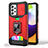 Funda Bumper Silicona y Plastico Mate Carcasa con Magnetico Anillo de dedo Soporte QW1 para Samsung Galaxy A52s 5G Rojo