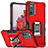 Funda Bumper Silicona y Plastico Mate Carcasa con Magnetico Anillo de dedo Soporte QW1 para Samsung Galaxy S20 FE 4G Rojo