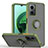 Funda Bumper Silicona y Plastico Mate Carcasa con Magnetico Anillo de dedo Soporte QW2 para Xiaomi Redmi 10 Prime Plus 5G Ejercito Verde