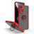 Funda Bumper Silicona y Plastico Mate Carcasa con Magnetico Anillo de dedo Soporte QW2 para Xiaomi Redmi Note 11 Pro+ Plus 5G Rojo