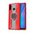 Funda Bumper Silicona y Plastico Mate Carcasa con Magnetico Anillo de dedo Soporte R01 para Huawei P30 Lite New Edition Rojo