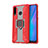 Funda Bumper Silicona y Plastico Mate Carcasa con Magnetico Anillo de dedo Soporte R01 para Huawei P30 Lite XL Rojo