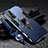 Funda Bumper Silicona y Plastico Mate Carcasa con Magnetico Anillo de dedo Soporte R01 para Samsung Galaxy A53 5G Azul