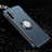 Funda Bumper Silicona y Plastico Mate Carcasa con Magnetico Anillo de dedo Soporte R01 para Samsung Galaxy Note 10 Plus Azul