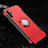 Funda Bumper Silicona y Plastico Mate Carcasa con Magnetico Anillo de dedo Soporte R01 para Samsung Galaxy Note 10 Plus Rojo