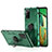 Funda Bumper Silicona y Plastico Mate Carcasa con Magnetico Anillo de dedo Soporte R01 para Samsung Galaxy Note 20 Ultra 5G Verde