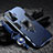 Funda Bumper Silicona y Plastico Mate Carcasa con Magnetico Anillo de dedo Soporte R01 para Xiaomi Poco F4 GT 5G Azul