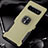 Funda Bumper Silicona y Plastico Mate Carcasa con Magnetico Anillo de dedo Soporte R02 para Samsung Galaxy S10 Plus Oro