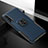 Funda Bumper Silicona y Plastico Mate Carcasa con Magnetico Anillo de dedo Soporte R02 para Xiaomi Mi A3 Azul