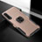 Funda Bumper Silicona y Plastico Mate Carcasa con Magnetico Anillo de dedo Soporte R02 para Xiaomi Mi A3 Oro Rosa