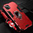 Funda Bumper Silicona y Plastico Mate Carcasa con Magnetico Anillo de dedo Soporte R03 para Huawei Nova 6 SE Rojo