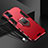 Funda Bumper Silicona y Plastico Mate Carcasa con Magnetico Anillo de dedo Soporte R03 para Xiaomi Poco F4 GT 5G Rojo