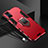 Funda Bumper Silicona y Plastico Mate Carcasa con Magnetico Anillo de dedo Soporte R03 para Xiaomi Redmi K50 Gaming AMG F1 5G Rojo