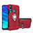 Funda Bumper Silicona y Plastico Mate Carcasa con Magnetico Anillo de dedo Soporte R04 para Huawei Honor 20E Rojo