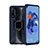 Funda Bumper Silicona y Plastico Mate Carcasa con Magnetico Anillo de dedo Soporte R04 para Huawei P20 Lite (2019) Azul