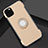 Funda Bumper Silicona y Plastico Mate Carcasa con Magnetico Anillo de dedo Soporte S01 para Apple iPhone 11 Pro Oro