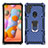 Funda Bumper Silicona y Plastico Mate Carcasa con Magnetico Anillo de dedo Soporte S01 para Samsung Galaxy M11 Azul