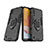 Funda Bumper Silicona y Plastico Mate Carcasa con Magnetico Anillo de dedo Soporte S02 para Samsung Galaxy A01 SM-A015 Negro