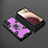 Funda Bumper Silicona y Plastico Mate Carcasa con Magnetico Anillo de dedo Soporte S03 para Samsung Galaxy M02s Morado