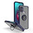 Funda Bumper Silicona y Plastico Mate Carcasa con Magnetico Anillo de dedo Soporte S04 para Motorola Moto G10 Power Azul