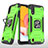 Funda Bumper Silicona y Plastico Mate Carcasa con Magnetico Anillo de dedo Soporte S04 para Samsung Galaxy A01 SM-A015 Verde