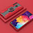 Funda Bumper Silicona y Plastico Mate Carcasa con Magnetico Anillo de dedo Soporte S05 para Samsung Galaxy M10S Rojo