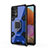 Funda Bumper Silicona y Plastico Mate Carcasa con Magnetico Anillo de dedo Soporte S05 para Samsung Galaxy M32 5G Azul