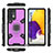 Funda Bumper Silicona y Plastico Mate Carcasa con Magnetico Anillo de dedo Soporte S07 para Samsung Galaxy A72 4G Morado