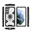 Funda Bumper Silicona y Plastico Mate Carcasa con Magnetico Anillo de dedo Soporte S07 para Samsung Galaxy S23 Plus 5G Blanco