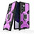 Funda Bumper Silicona y Plastico Mate Carcasa con Magnetico Anillo de dedo Soporte S07 para Samsung Galaxy S23 Ultra 5G Morado