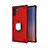 Funda Bumper Silicona y Plastico Mate Carcasa con Magnetico Anillo de dedo Soporte T01 para Samsung Galaxy Note 10 Rojo