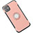 Funda Bumper Silicona y Plastico Mate Carcasa con Magnetico Anillo de dedo Soporte Y01 para Apple iPhone 11 Oro Rosa