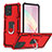 Funda Bumper Silicona y Plastico Mate Carcasa con Magnetico Anillo de dedo Soporte YF1 para Samsung Galaxy M80S Rojo