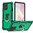 Funda Bumper Silicona y Plastico Mate Carcasa con Magnetico Anillo de dedo Soporte YF1 para Samsung Galaxy M80S Verde