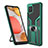 Funda Bumper Silicona y Plastico Mate Carcasa con Magnetico Anillo de dedo Soporte ZL1 para Samsung Galaxy A42 5G Verde