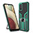 Funda Bumper Silicona y Plastico Mate Carcasa con Magnetico Anillo de dedo Soporte ZL1 para Samsung Galaxy F02S SM-E025F Verde