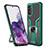 Funda Bumper Silicona y Plastico Mate Carcasa con Magnetico Anillo de dedo Soporte ZL1 para Samsung Galaxy S20 5G Verde