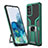 Funda Bumper Silicona y Plastico Mate Carcasa con Magnetico Anillo de dedo Soporte ZL1 para Samsung Galaxy S20 Plus Verde