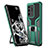 Funda Bumper Silicona y Plastico Mate Carcasa con Magnetico Anillo de dedo Soporte ZL1 para Samsung Galaxy S20 Ultra Verde