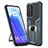 Funda Bumper Silicona y Plastico Mate Carcasa con Magnetico Anillo de dedo Soporte ZL1 para Xiaomi Mi 10T 5G Cian