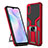 Funda Bumper Silicona y Plastico Mate Carcasa con Magnetico Anillo de dedo Soporte ZL1 para Xiaomi Redmi 9i Rojo