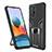 Funda Bumper Silicona y Plastico Mate Carcasa con Magnetico Anillo de dedo Soporte ZL1 para Xiaomi Redmi Note 10 Pro 4G Negro