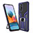 Funda Bumper Silicona y Plastico Mate Carcasa con Magnetico Anillo de dedo Soporte ZL1 para Xiaomi Redmi Note 10 Pro Max Azul