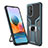 Funda Bumper Silicona y Plastico Mate Carcasa con Magnetico Anillo de dedo Soporte ZL1 para Xiaomi Redmi Note 10 Pro Max Cian